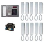 Codefon 10 kaputelefon szett 1 o. falonkívüli házzal, táp, 10db DIGITÁLIS lakáskészülék, bővíthető