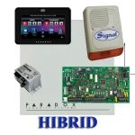 Paradox MG5000 hibrid rádiós riasztó,  dobozzal,  fekete TM50 érintőképernyős kezelő,  30VA táp,  PS128