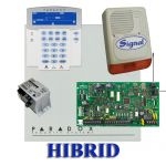 Paradox MG5050 hibrid rádiós riasztó,  dobozzal,  K35 kezelő,  45VA táp,  PS128 szir