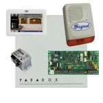 Paradox SP4000 riasztórendszer dobozzal, TM50 érintőképernyős kezelő, 30VA táp, PS128 szirén