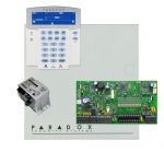 Paradox SP7000 riasztórendszer dobozzal, K35LCD FIX! szöveges kezelő, 45VA táp